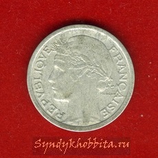 1 франк 1957 года Франция